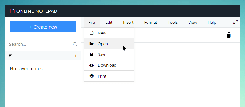 Open text file in Sixinfo